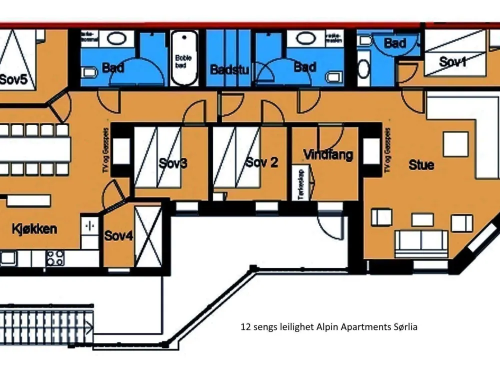 Apartments Sørlia 4 - 12 senger