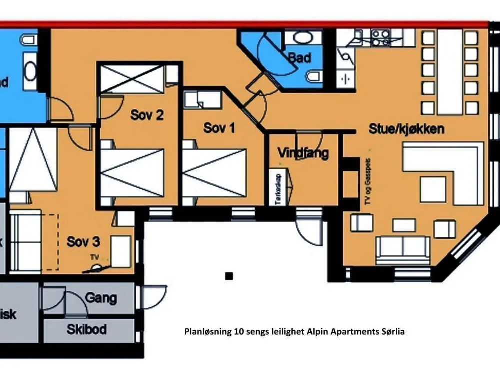 Apartments Sørlia 4 - 12 senger